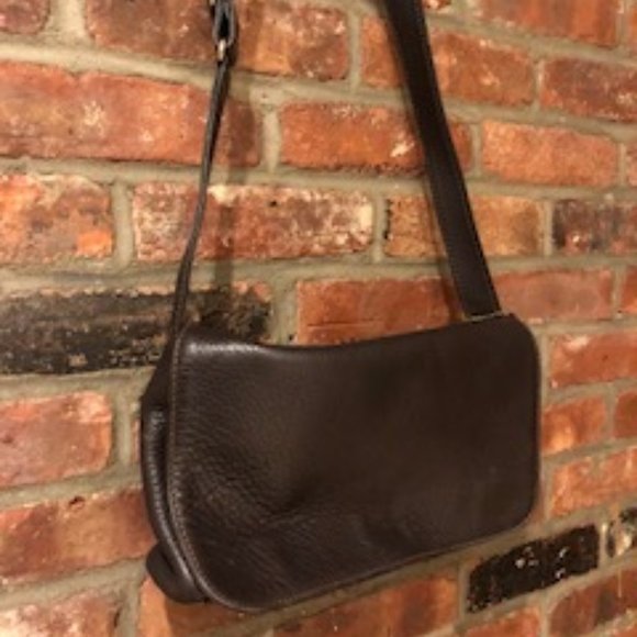 BROWN PEBBLE LEATHER COACH BAG - Picture 1 of 9